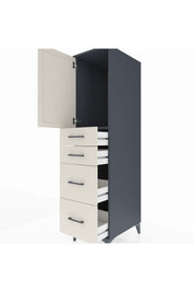 Kronos Dolap Tek Raflı 4 Çekmeceli Tek Kapaklı 44x59x182 - S88M019V4C