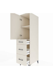 Kronos Dolap 2 Raflı 3 Çekmeceli Tek Kapaklı 44x59x182 - S88M020V1C