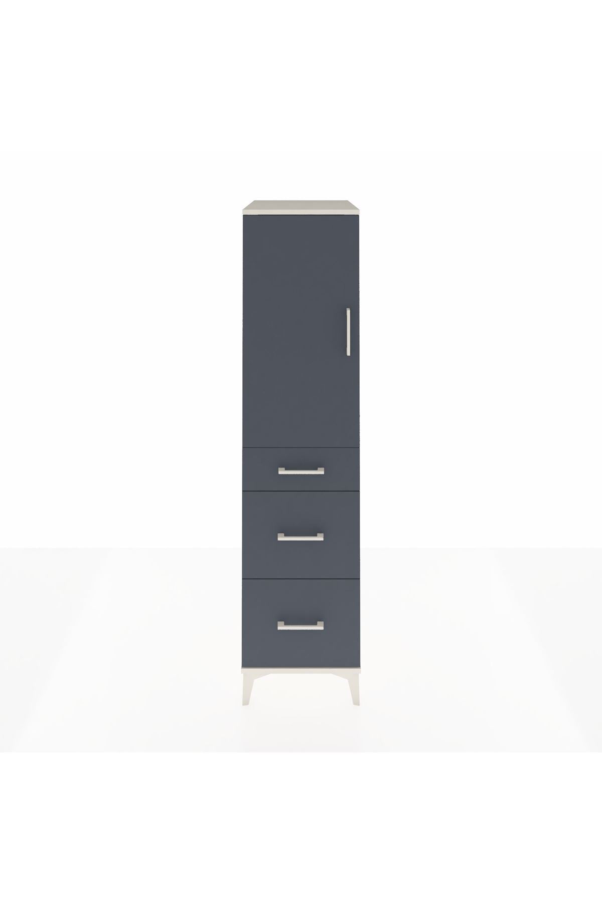Kronos Dolap 2 Raflı 3 Çekmeceli Tek Kapaklı 44x59x182 - S88M020V2C