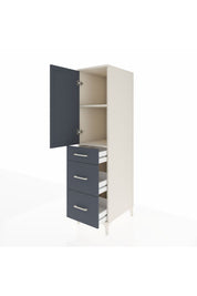 Kronos Dolap 2 Raflı 3 Çekmeceli Tek Kapaklı 44x59x182 - S88M020V2C