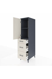 Kronos Dolap 2 Raflı 3 Çekmeceli Tek Kapaklı 44x59x182 - S88M020V4C