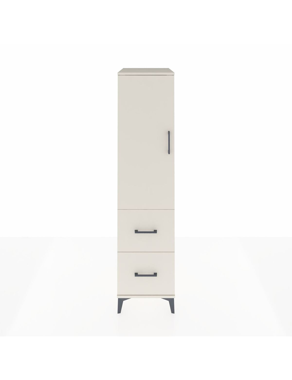 Kronos Dolap 3 Raflı 2 Çekmeceli Tek Kapaklı 44x59x182 - S88M021V1C