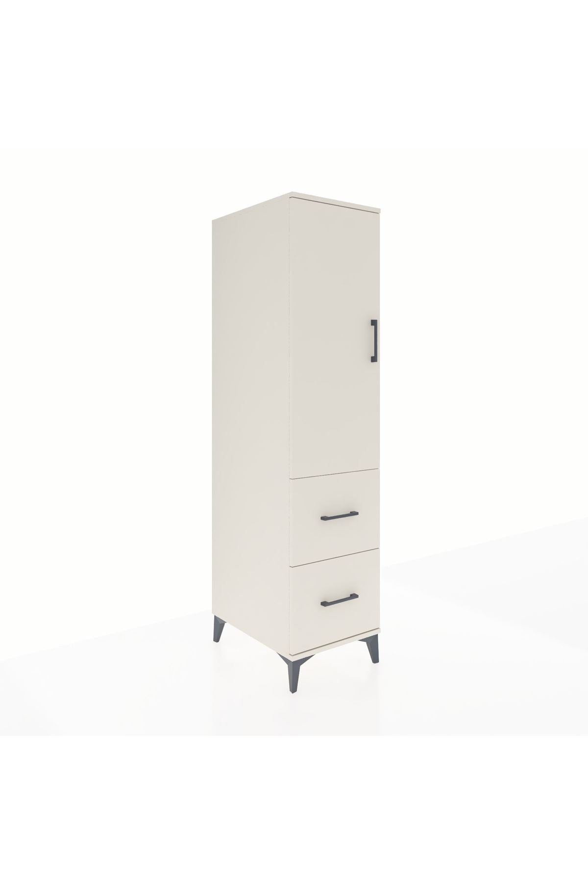 Kronos Dolap 3 Raflı 2 Çekmeceli Tek Kapaklı 44x59x182 - S88M021V1C