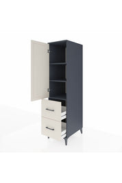 Kronos Dolap 3 Raflı 2 Çekmeceli Tek Kapaklı 44x59x182 - S88M021V4C