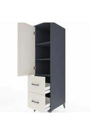 Kronos Dolap 3 Raflı 2 Çekmeceli Tek Kapaklı 44x59x182 - S88M021V4C