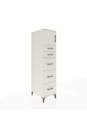 Kronos Dolap Tek Raflı 5 Çekmeceli Tek Kapaklı 44x59x182 - S88M022V1C