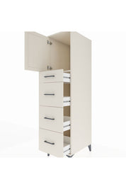 Kronos Dolap Tek Raflı 4 Çekmeceli Tek Kapaklı 44x59x182 - S88M023V1C