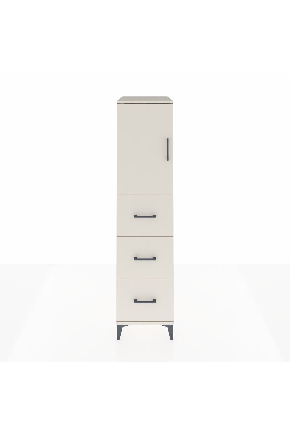 Kronos Dolap 2 Raflı 3 Çekmeceli Tek Kapaklı 44x59x182 - S88M024V1C