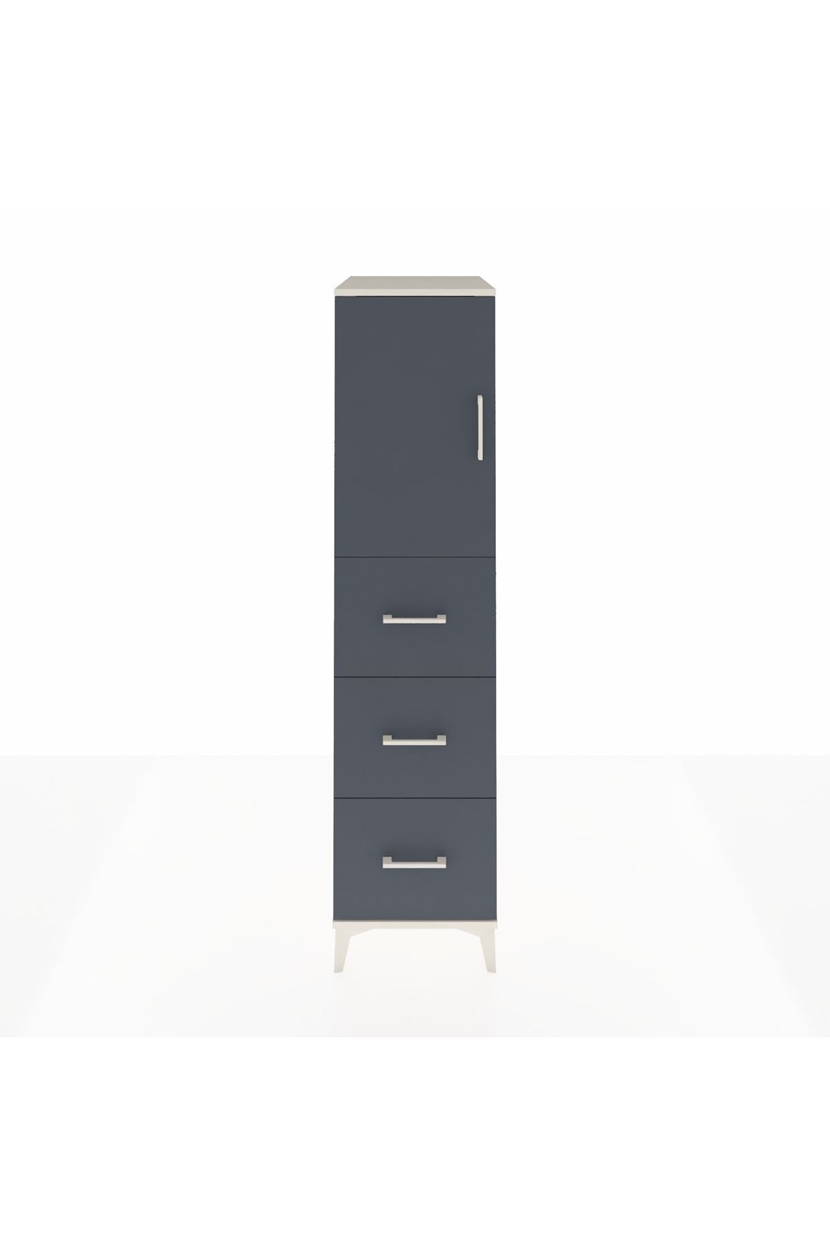 Kronos Dolap 2 Raflı 3 Çekmeceli Tek Kapaklı 44x59x182 - S88M024V2C
