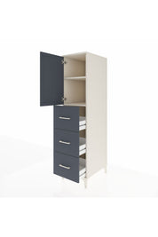 Kronos Dolap 2 Raflı 3 Çekmeceli Tek Kapaklı 44x59x182 - S88M024V2C