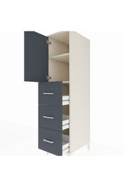 Kronos Dolap 2 Raflı 3 Çekmeceli Tek Kapaklı 44x59x182 - S88M024V2C