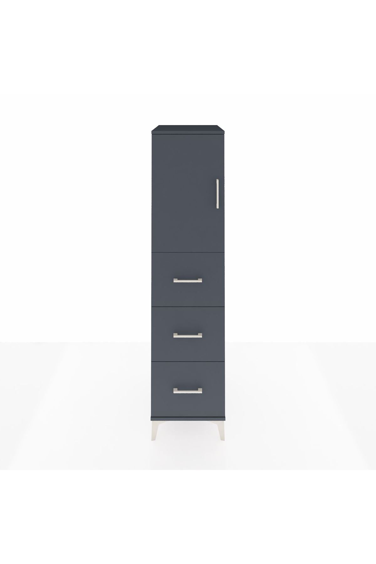 Kronos Dolap 2 Raflı 3 Çekmeceli Tek Kapaklı 44x59x182 - S88M024V5C