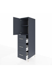 Kronos Dolap 2 Raflı 3 Çekmeceli Tek Kapaklı 44x59x182 - S88M024V5C
