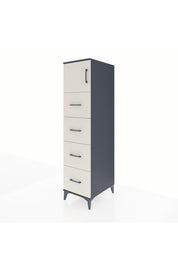 Kronos Dolap Tek Raflı 4 Çekmeceli Tek Kapaklı 44x59x182 - S88M025V4C