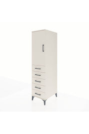 Kronos Dolap Tek Raflı 5 Çekmeceli Tek Askılı 44x59x182 - S88M026V1C