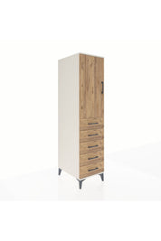 Kronos Dolap Tek Raflı 5 Çekmeceli Tek Askılı 44x59x182 - S88M026V3C