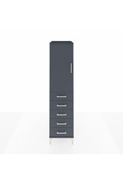 Kronos Dolap Tek Raflı 5 Çekmeceli Tek Askılı 44x59x182 - S88M026V5C