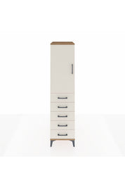 Kronos Dolap Tek Raflı 5 Çekmeceli Tek Askılı 44x59x182 - S88M026V7C