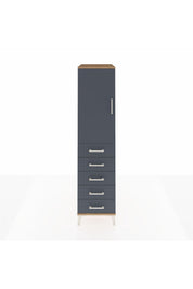 Kronos Dolap Tek Raflı 5 Çekmeceli Tek Askılı 44x59x182 - S88M026V8C