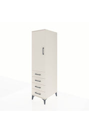 Kronos Dolap Tek Raflı 4 Çekmeceli Tek Askılı 44x59x182 - S88M027V1C