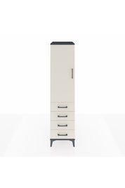 Kronos Dolap Tek Raflı 4 Çekmeceli Tek Askılı 44x59x182 - S88M027V4C