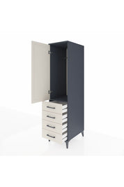 Kronos Dolap Tek Raflı 4 Çekmeceli Tek Askılı 44x59x182 - S88M027V4C