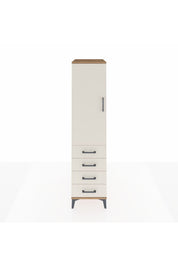 Kronos Dolap Tek Raflı 4 Çekmeceli Tek Askılı 44x59x182 - S88M027V7C