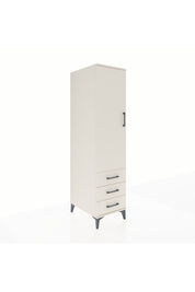 Kronos Dolap Tek Raflı 3 Çekmeceli Tek Askılı 44x59x182 - S88M028V1C