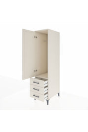 Kronos Dolap Tek Raflı 3 Çekmeceli Tek Askılı 44x59x182 - S88M028V1C