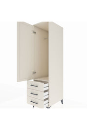 Kronos Dolap Tek Raflı 3 Çekmeceli Tek Askılı 44x59x182 - S88M028V1C