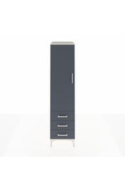 Kronos Dolap Tek Raflı 3 Çekmeceli Tek Askılı 44x59x182 - S88M028V2C
