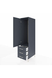 Kronos Dolap Tek Raflı 3 Çekmeceli Tek Askılı 44x59x182 - S88M028V5C