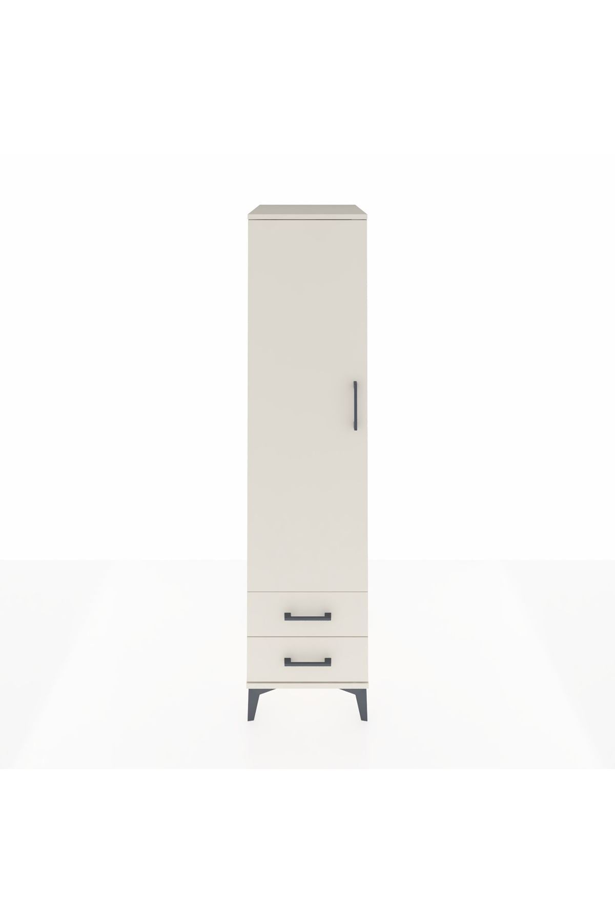 Kronos Dolap Tek Raflı 2 Çekmeceli Tek Askılı 44x59x182 - S88M029V1C