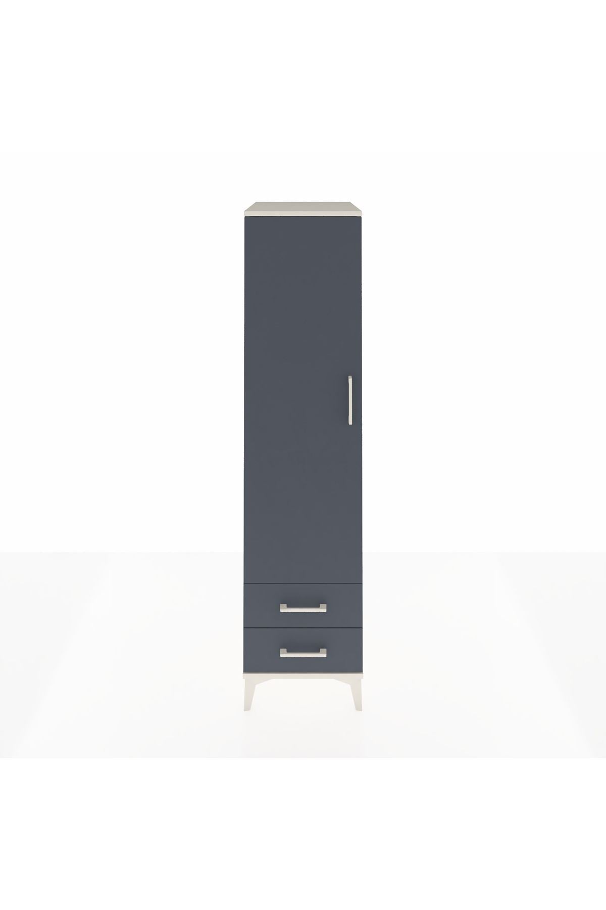 Kronos Dolap Tek Raflı 2 Çekmeceli Tek Askılı 44x59x182 - S88M029V2C