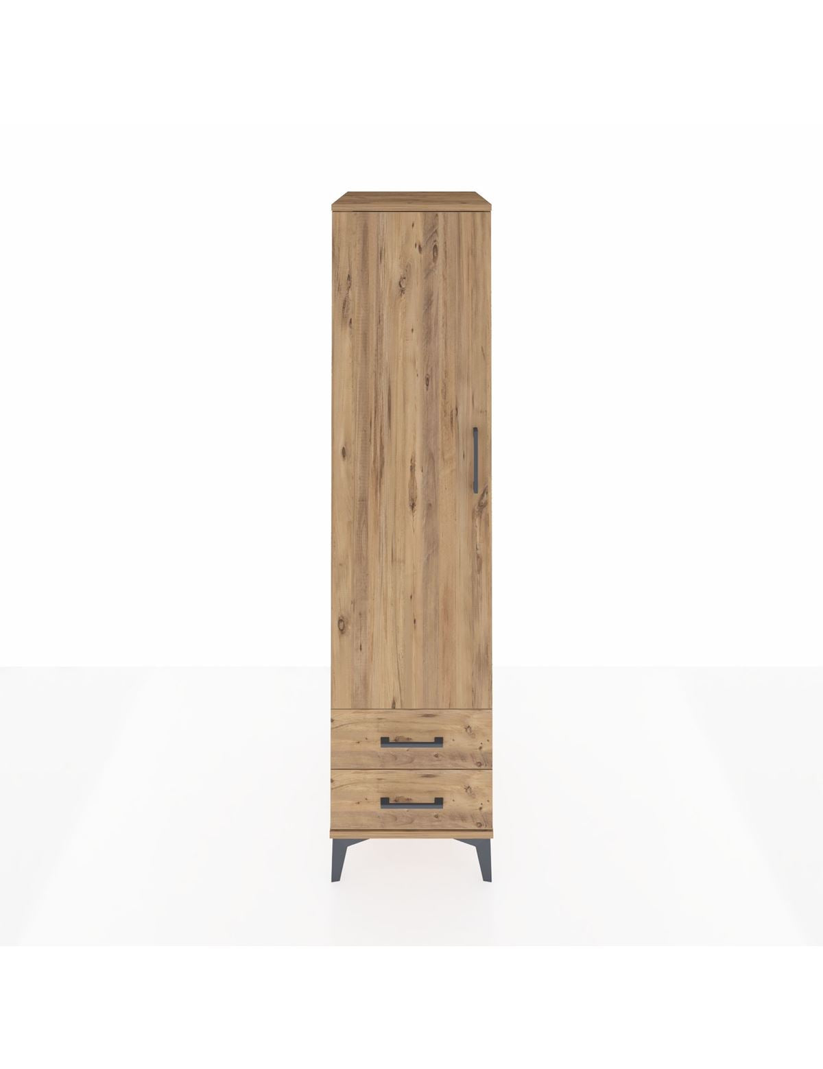 Kronos Dolap Tek Raflı 2 Çekmeceli Tek Askılı 44x59x182 - S88M029V9C