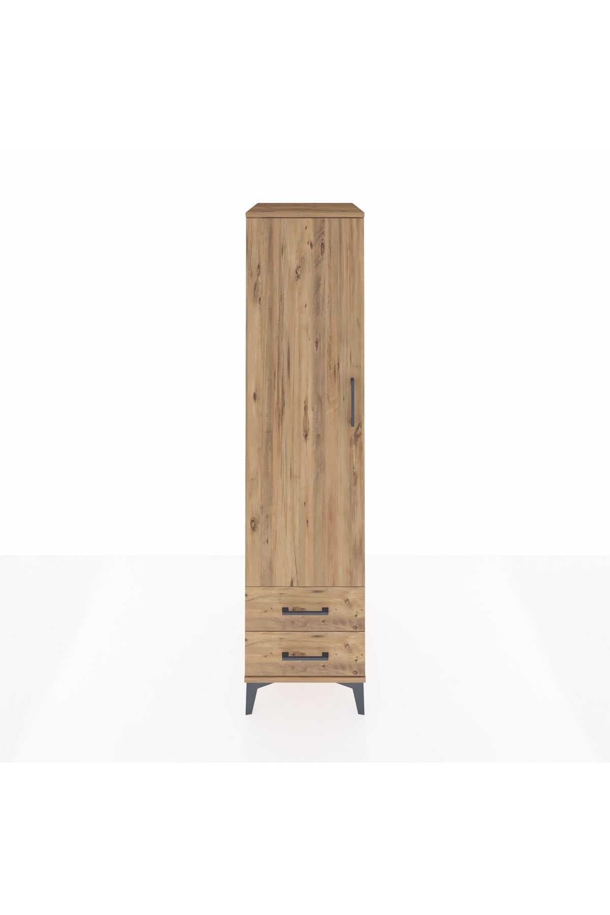 Kronos Dolap Tek Raflı 2 Çekmeceli Tek Askılı 44x59x182 - S88M029V9C