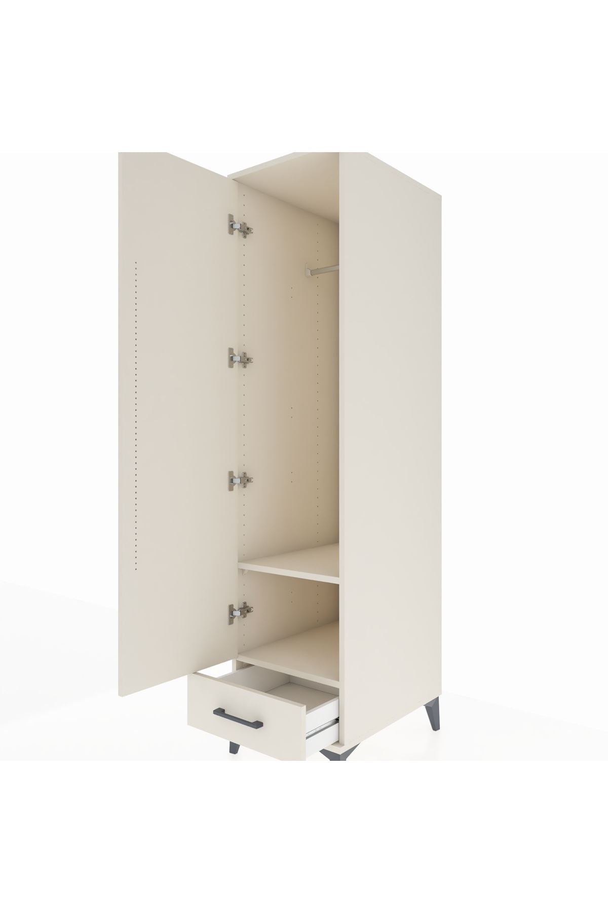 Kronos Dolap 2 Raflı Tek Çekmeceli Tek Askılı 44x59x182 - S88M030V1C