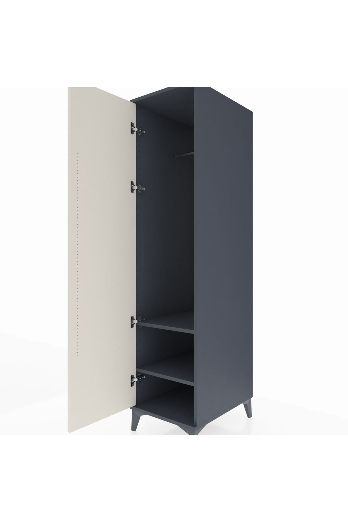Kronos Dolap 2 Raflı Tek Kapaklı Tek Askılı 44x59x182 - S88M031V4C