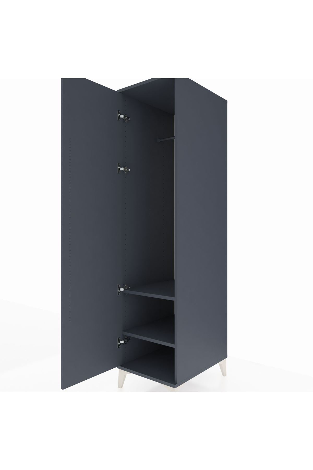 Kronos Dolap 2 Raflı Tek Kapaklı Tek Askılı 44x59x182 - S88M031V5C