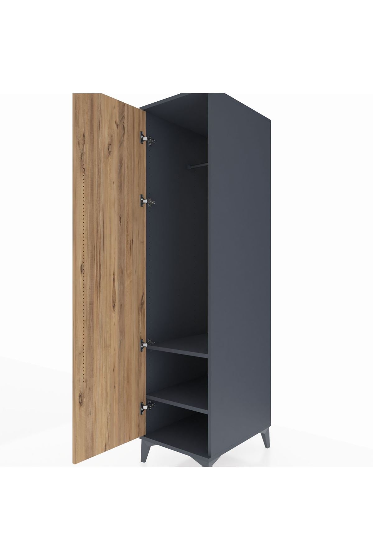 Kronos Dolap 2 Raflı Tek Kapaklı Tek Askılı 44x59x182 - S88M031V6C