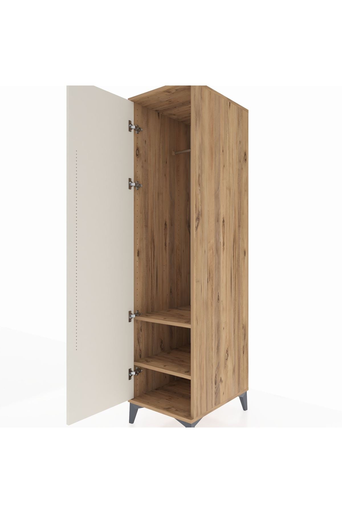 Kronos Dolap 2 Raflı Tek Kapaklı Tek Askılı 44x59x182 - S88M031V7C