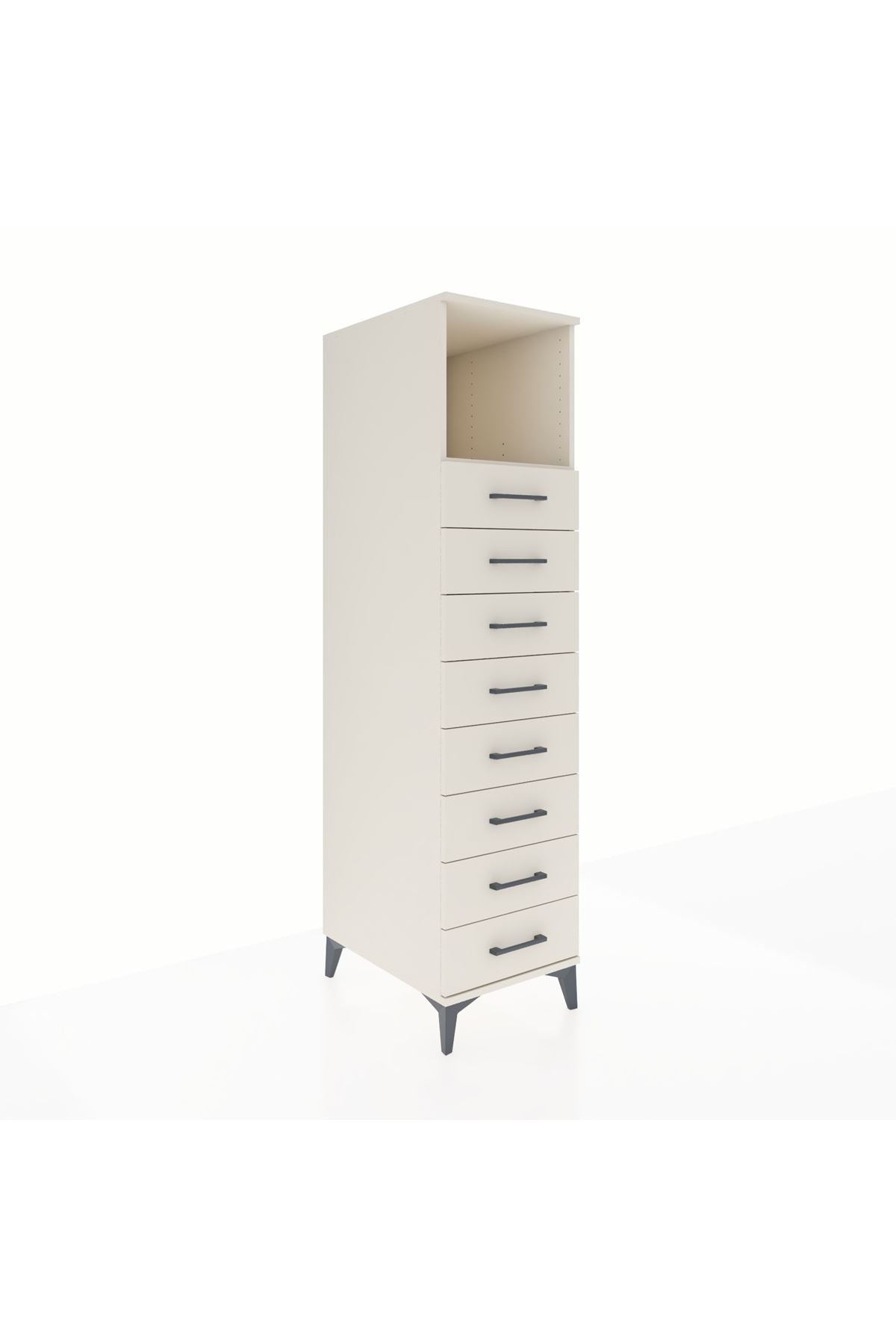 Kronos Dolap Tek Raflı 8 Çekmeceli 44x59x182 - S88M032V1C