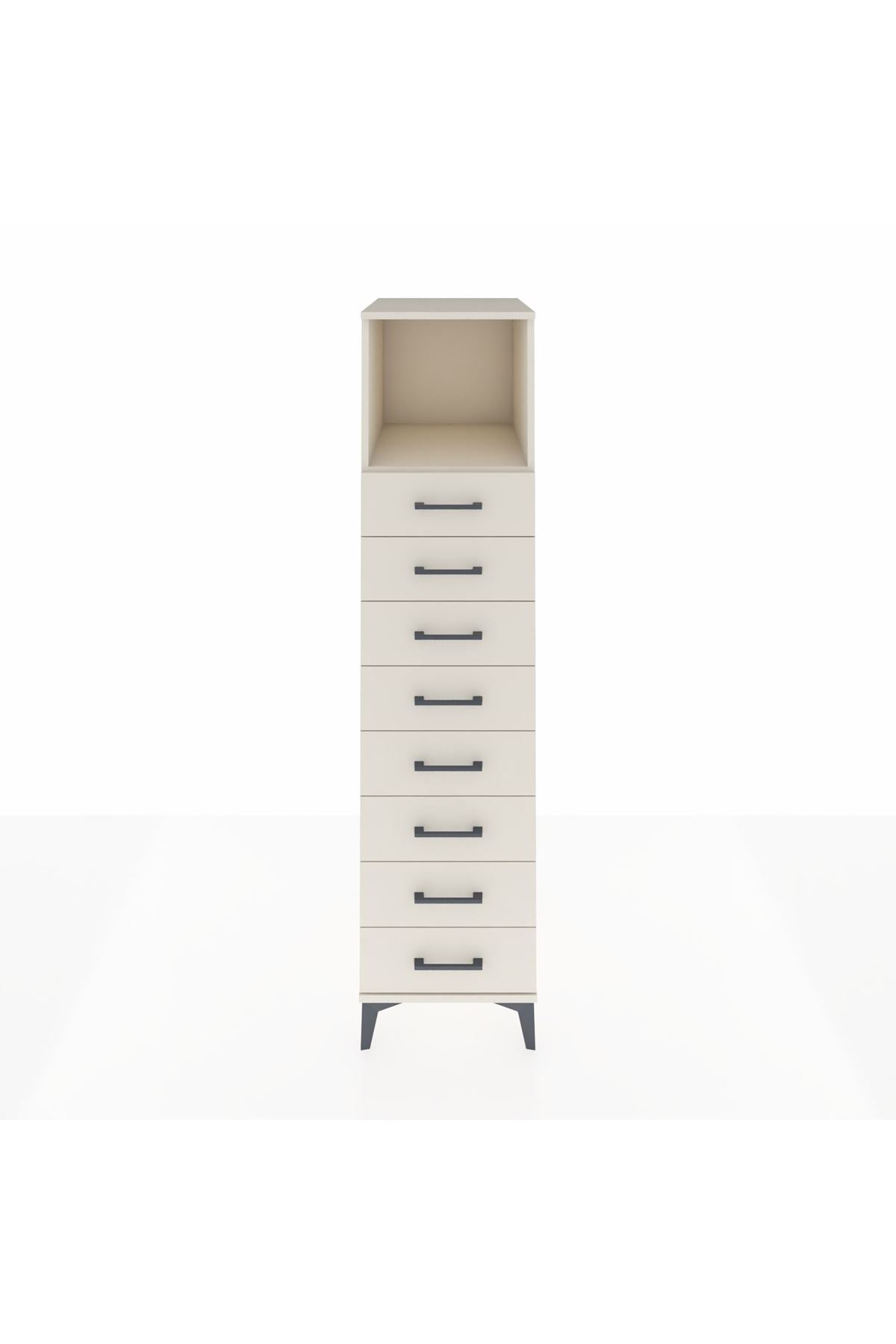 Kronos Dolap Tek Raflı 8 Çekmeceli 44x59x182 - S88M032V1C