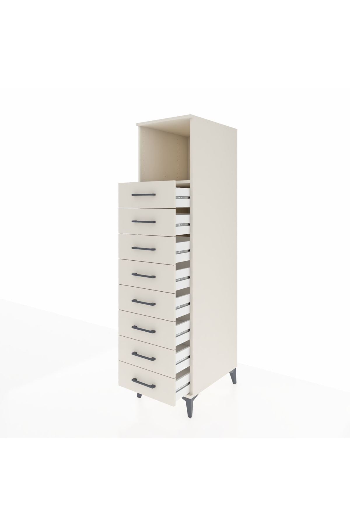 Kronos Dolap Tek Raflı 8 Çekmeceli 44x59x182 - S88M032V1C