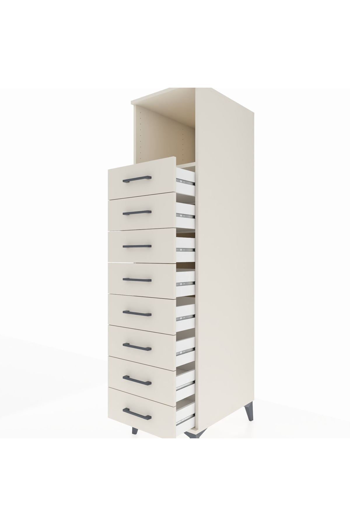 Kronos Dolap Tek Raflı 8 Çekmeceli 44x59x182 - S88M032V1C