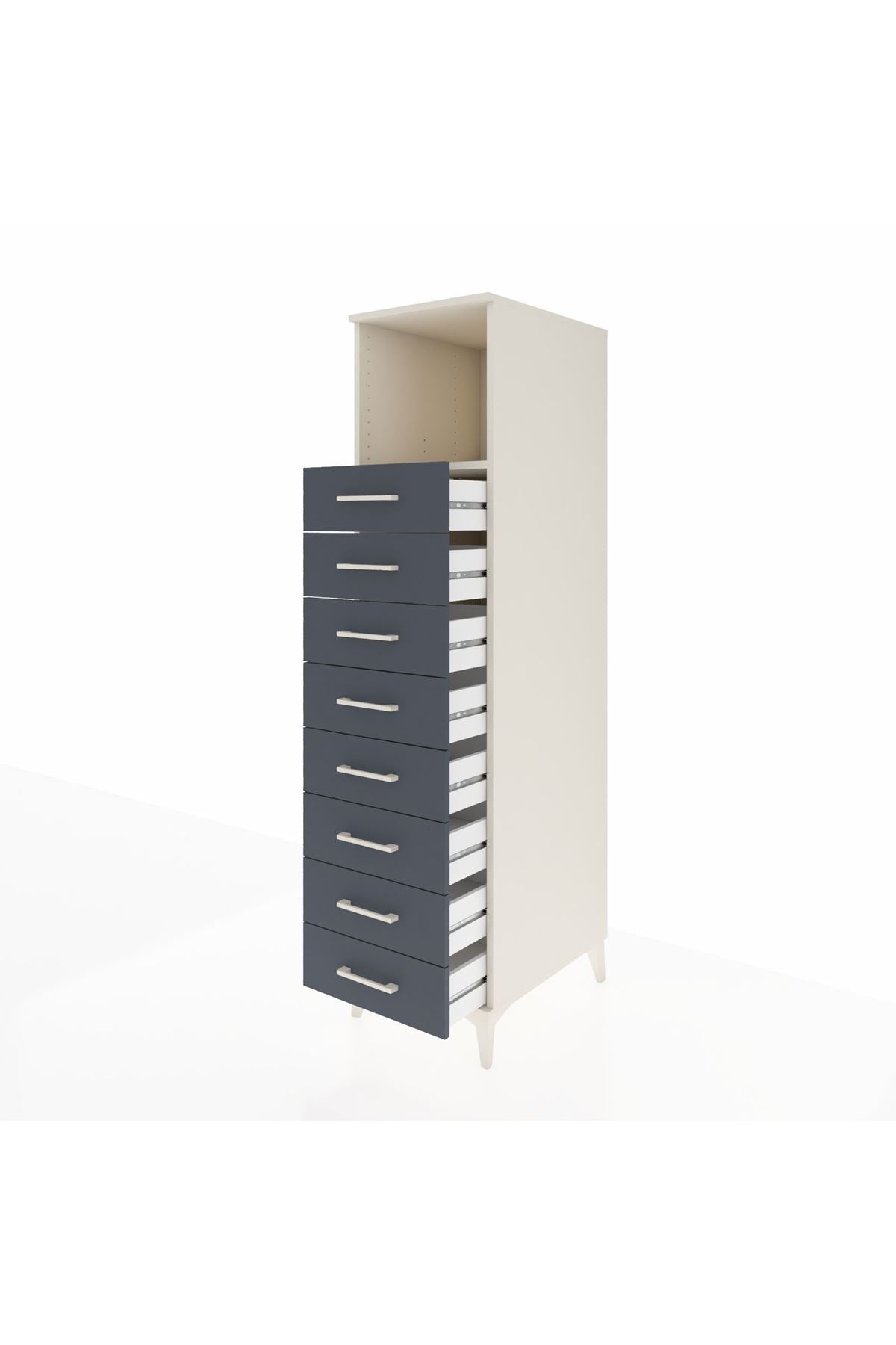 Kronos Dolap Tek Raflı 8 Çekmeceli 44x59x182 - S88M032V2C