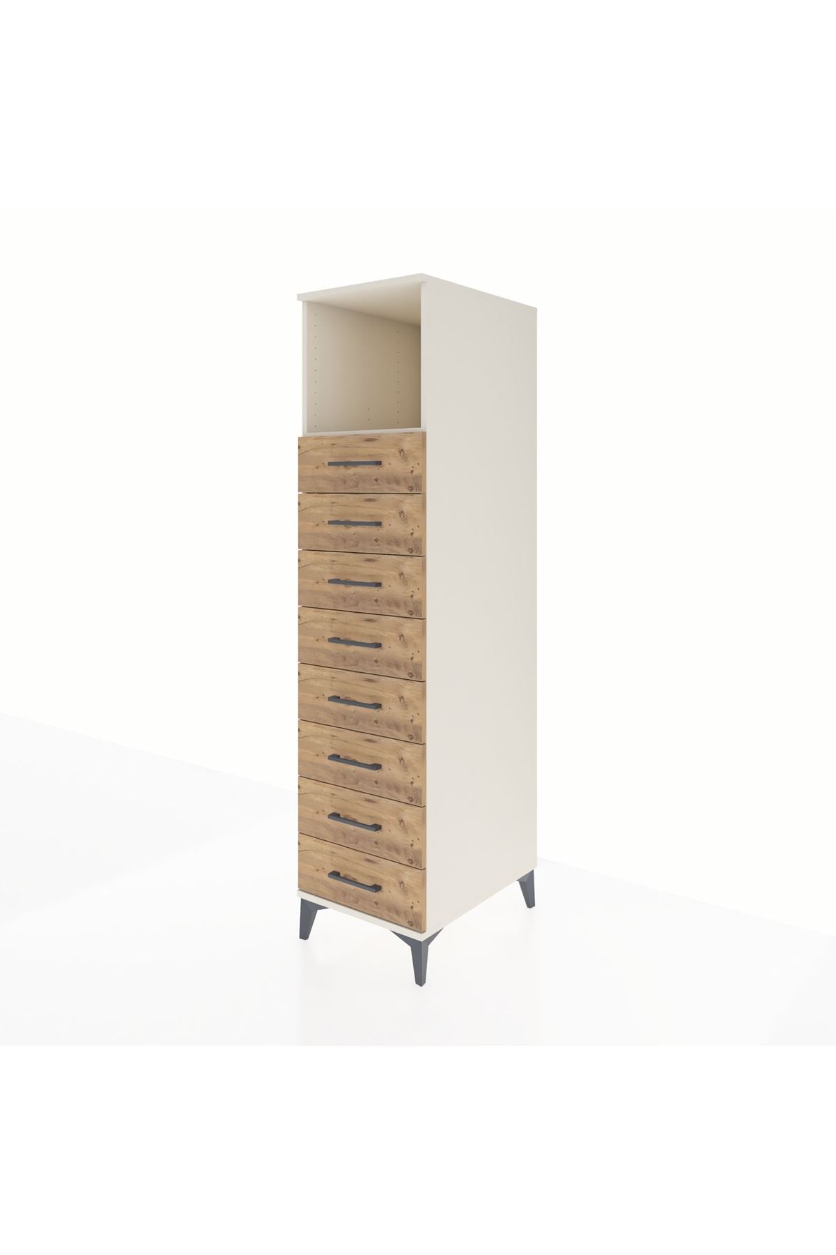 Kronos Dolap Tek Raflı 8 Çekmeceli 44x59x182 - S88M032V3C