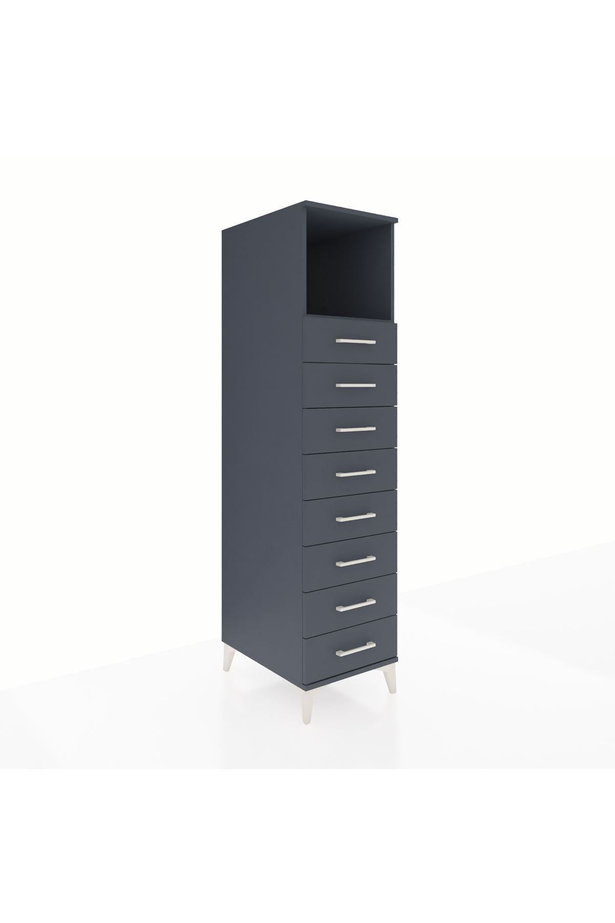 Kronos Dolap Tek Raflı 8 Çekmeceli 44x59x182 - S88M032V5C