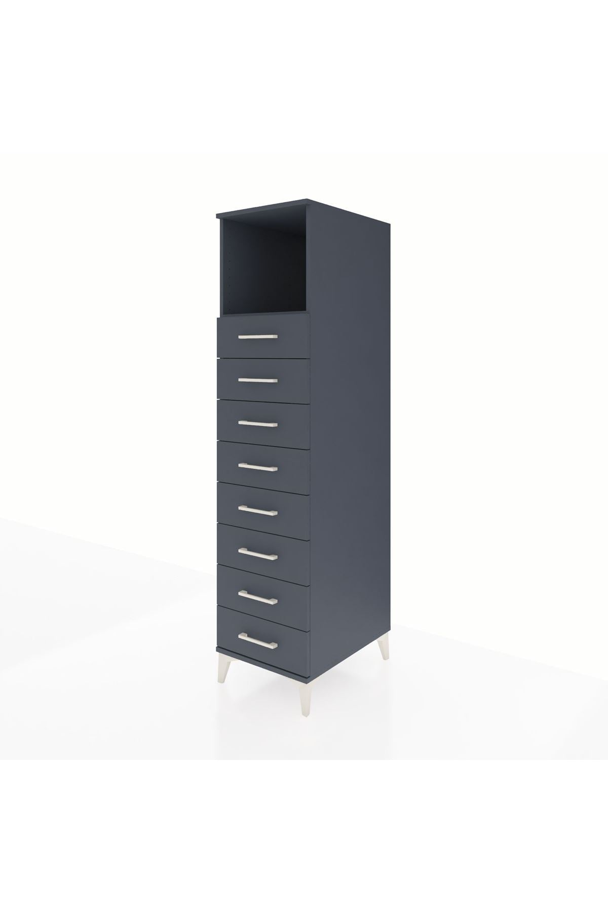 Kronos Dolap Tek Raflı 8 Çekmeceli 44x59x182 - S88M032V5C