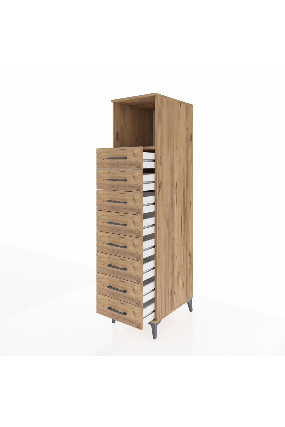 Kronos Dolap Tek Raflı 8 Çekmeceli 44x59x182 - S88M032V9C